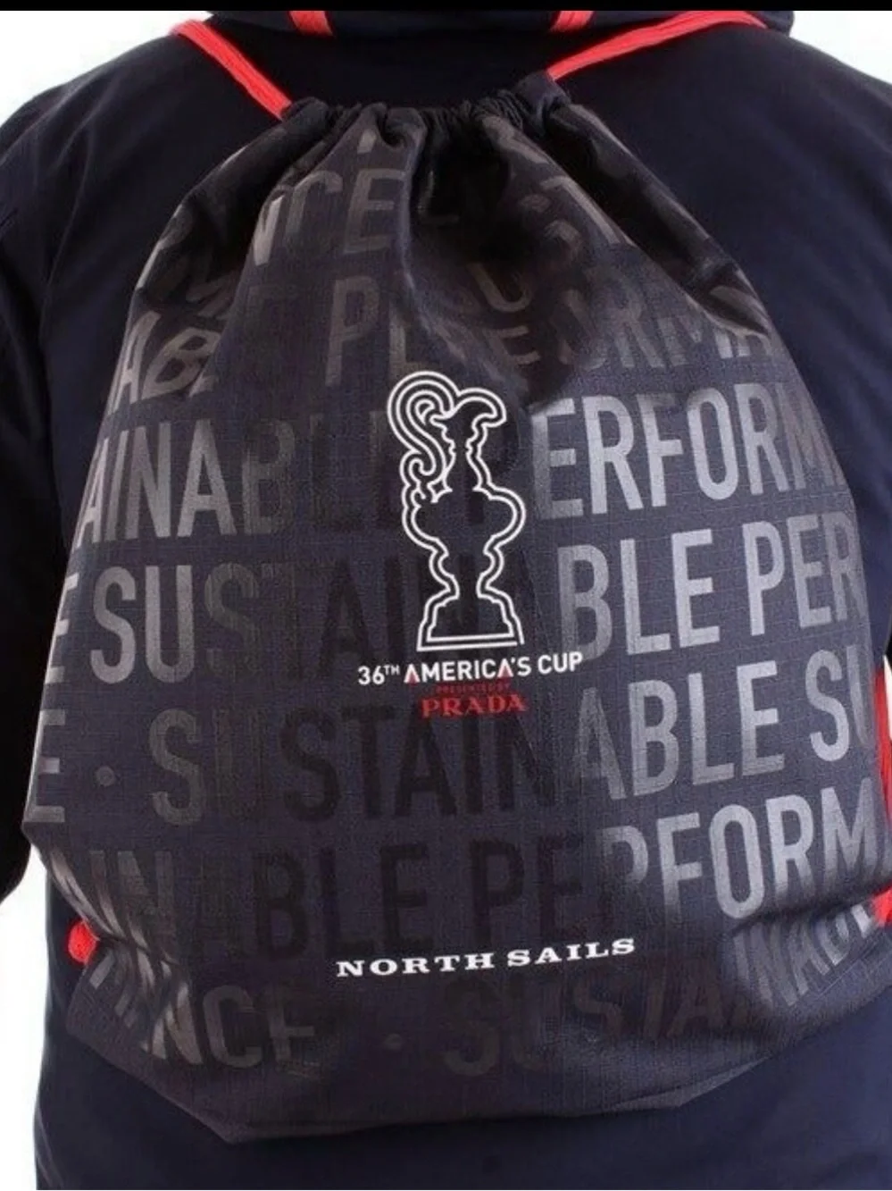 PRADA North Sails 36th America's Cup Drawstring Backpack New